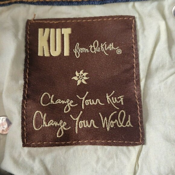 Kut from the Kloth Jeans Size 6 32X32.5 Blue Straight Leg Mid Rise - Picture 5 of 11